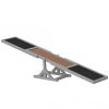 Wooden Dog Agility Seesaw for Dog Training Exercise, 71" L x 12" W x 12" H, Gray