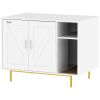 Cat Litter Box Enclosure End Side Table with Scratching Pad, Storage, for Living Room, Bedroom, 31.5" x 20" x 24"