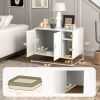 Cat Litter Box Enclosure End Side Table with Scratching Pad, Storage, for Living Room, Bedroom, 31.5" x 20" x 24"