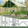 Large Metal Chicken Coop, Walk-in Chicken Run,Galvanized Wire Poultry Chicken Hen Pen Cage